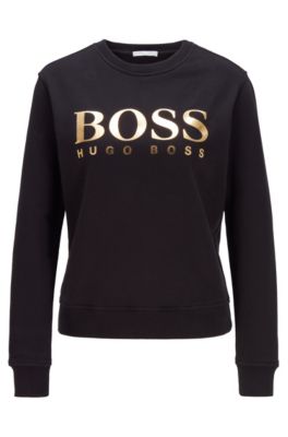 BOSS - French-terry sweatshirt with 