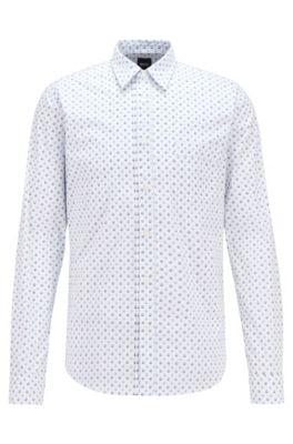 stretch poplin slim fit shirt