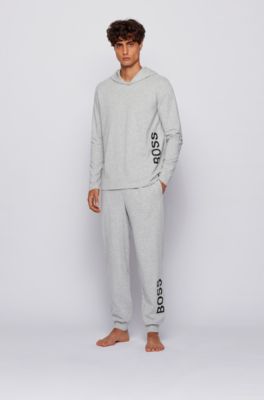 BOSS - Hooded pyjama top in stretch 