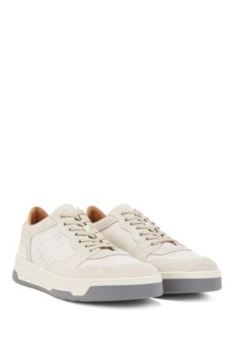 hugo boss white leather trainers