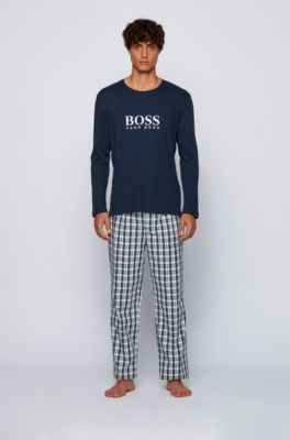 BOSS - Button-fly pyjama trousers in 