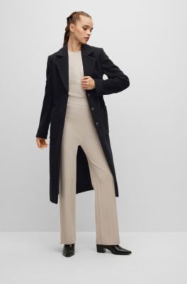 Kimono-style belted coat in a relaxed fit