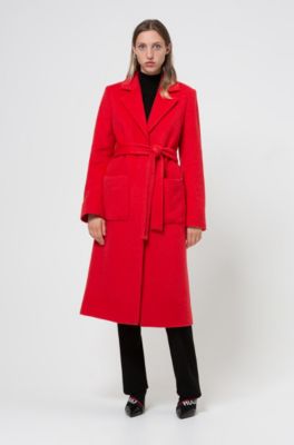Klassische Mantel Fur Damen Pink Hugo Boss