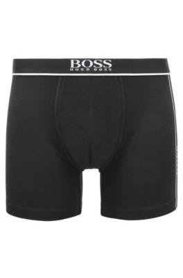 Boxer long en coton stretch à logo imprimé