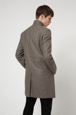 hugo boss wool overcoat