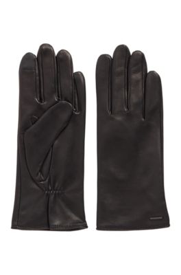 leather gloves hugo boss