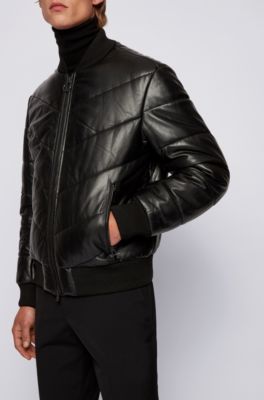 hugo boss leather jacket