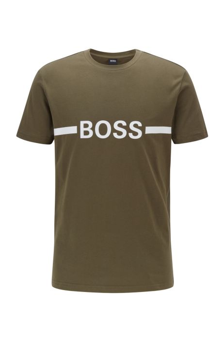 Droop længes efter dato BOSS - Slim-fit T-shirt in UPF 50+ cotton with logo