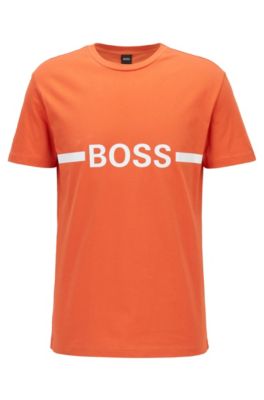 BOSS - T-shirt Slim Fit en coton avec 