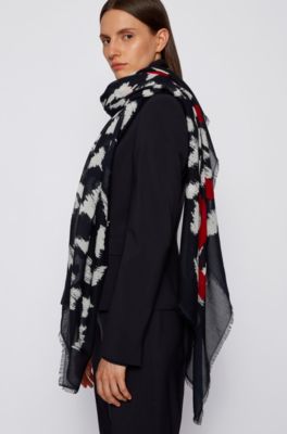 BOSS - Lightweight scarf in cotton and 