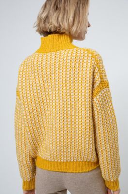 hugo boss yellow sweater