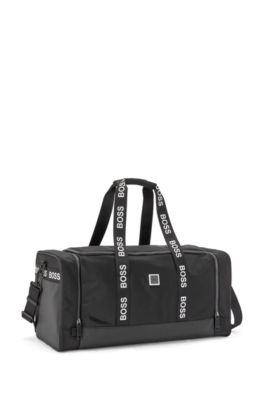 black leather holdalls