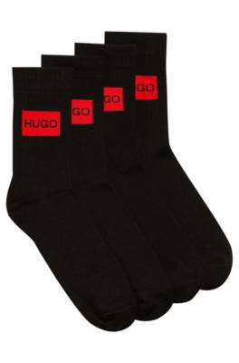 Lot de deux paires de chaussettes mi-mollet à logo