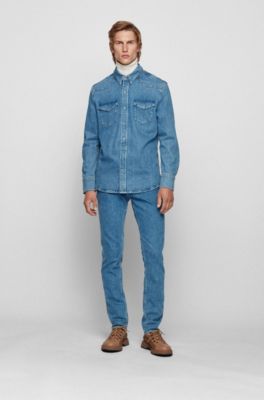 hugo boss denim shirt