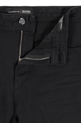 BOSS - Tapered-fit jeans in black-black 