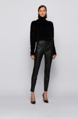 hugo boss leather trousers