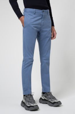 blue slim fit chinos