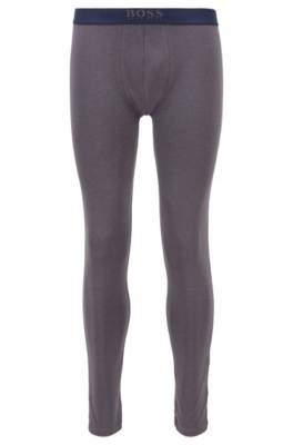 Caleçon long en coton mélangé avec taille logo