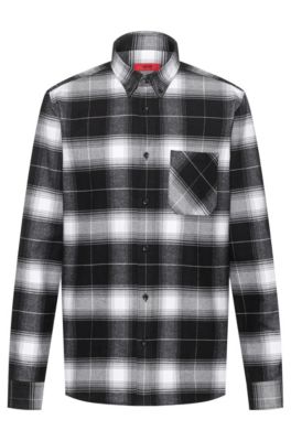 hugo boss flannel shirt