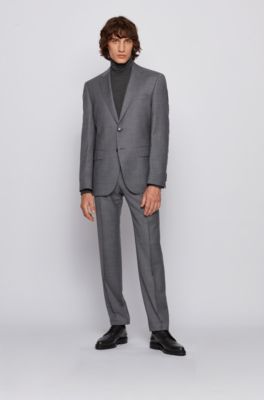 BOSS - Regular-fit suit in virgin-wool 