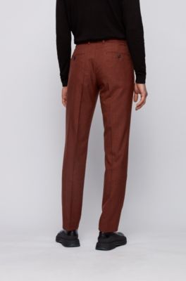 Slim-fit trousers in washable melange 