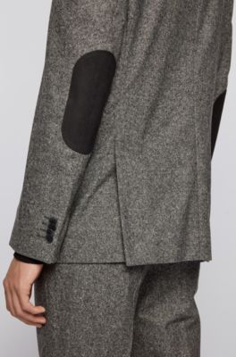 Regular-fit jacket in a tweed wool blend