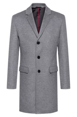 hugo boss grey overcoat