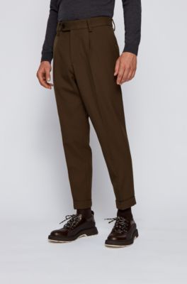 dark green high waisted trousers