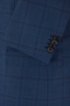 Slim-fit suit in checked virgin wool, Dark Blue