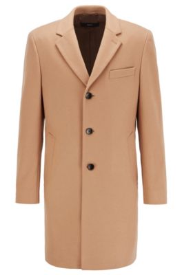 BOSS - Slim-fit coat in virgin wool 