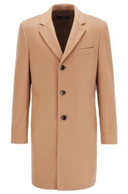 hugo boss camel overcoat