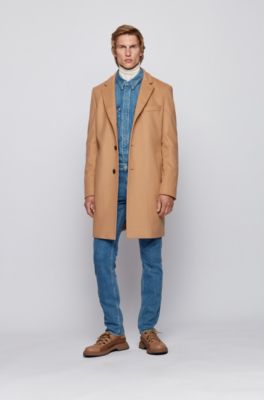 hugo boss wool coat mens