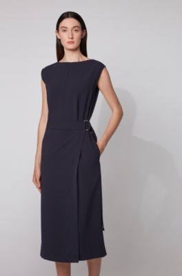 hugo boss grey dress