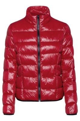 red hugo boss coat