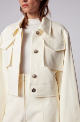 Women's Cropped Jackets | White | HUGO BOSS