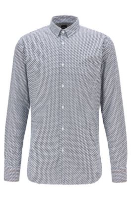 hugo boss white jilias oxford shirt
