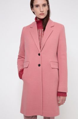 Textured wool-blend coat with flap pockets