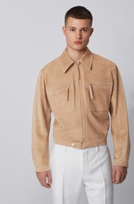 hugo boss suede leather jacket