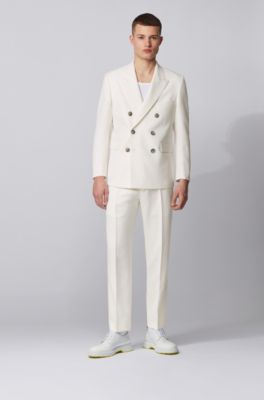 BOSS - Double-breasted relaxed-fit suit 