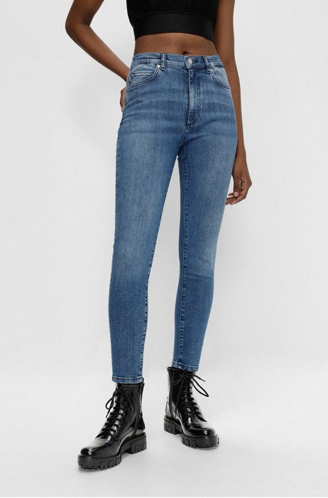LOU skinny-fit jeans in sustainable stretch denim, Dark Blue