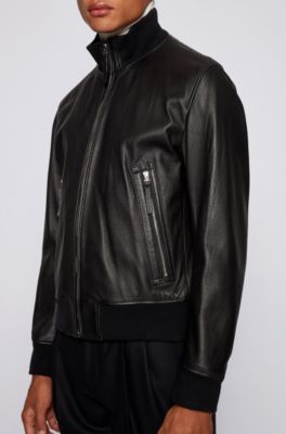 hugo boss men's leather jacket sale