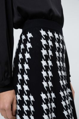 HUGO - Regular-fit A-line skirt with 