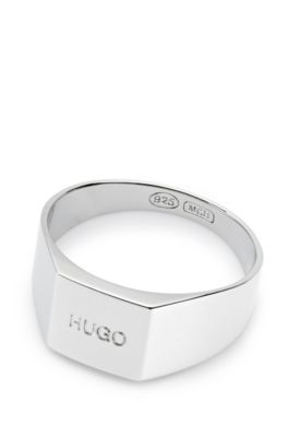 HUGO - Signet ring in sterling silver 