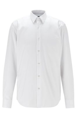 hugo boss slim fit white dress shirt
