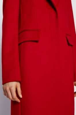 red hugo boss coat