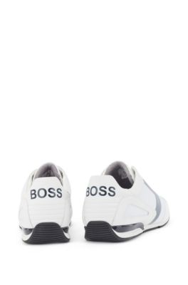 hugo boss mens white trainers