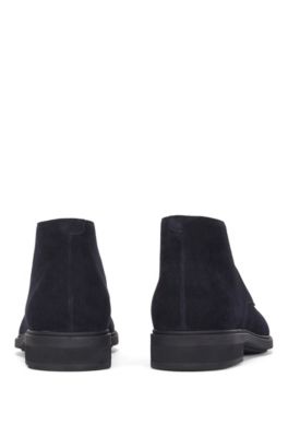 hugo boss blue suede boots