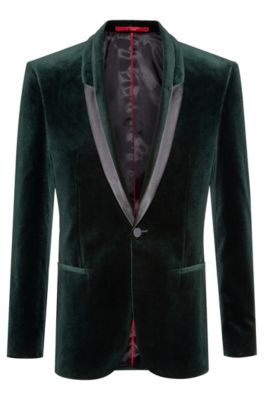 hugo boss green velvet jacket