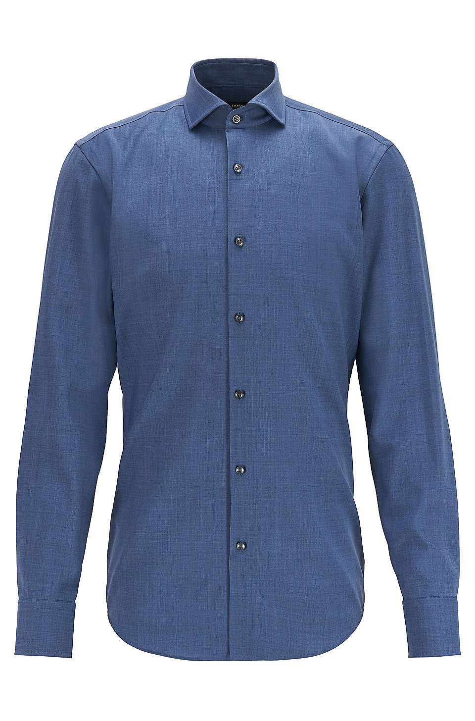 BOSS - Slim-fit shirt in traceable merino wool