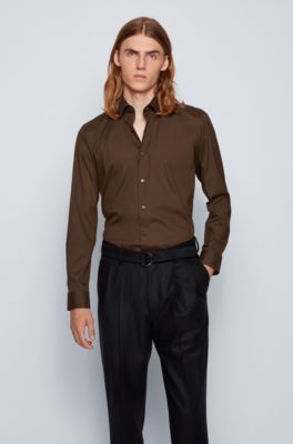 Slim-fit shirt in cotton-blend stretch 